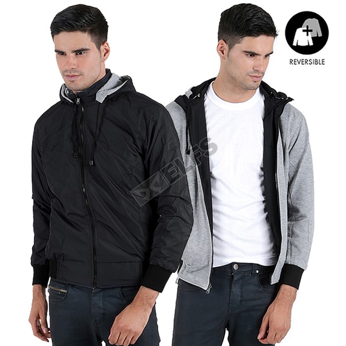 Jaket Pria Dewasa Kain Taslan Coating Bening / Pu “Polyurethane”( JH978 Jaket Parasut Bolak Balik