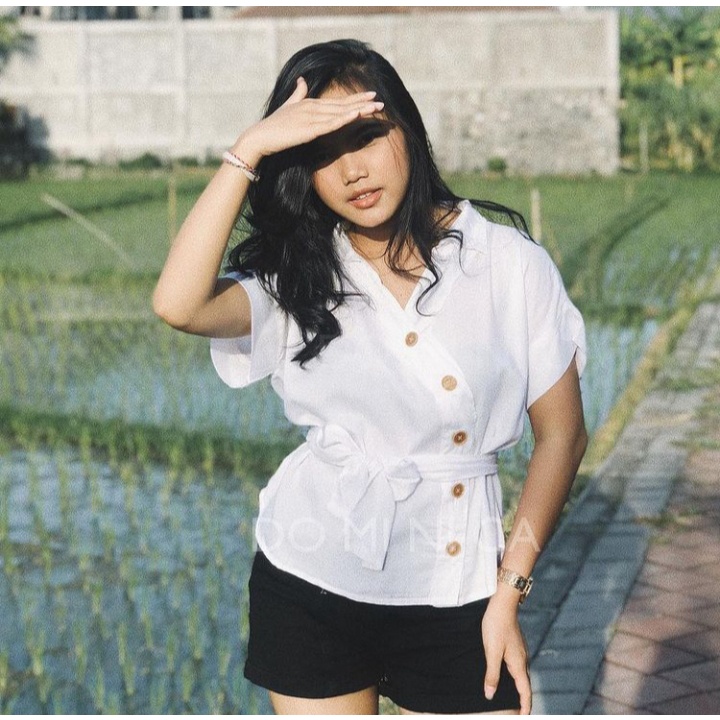 Ariana Blouse by Dominica Atasan Blus Rayon Berkerah