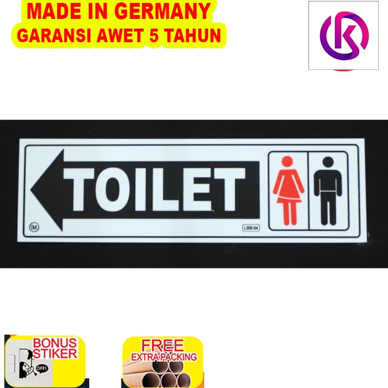 

Murah PAPAN LABEL AKRILIK TANDA TOILET KIRI BESAR