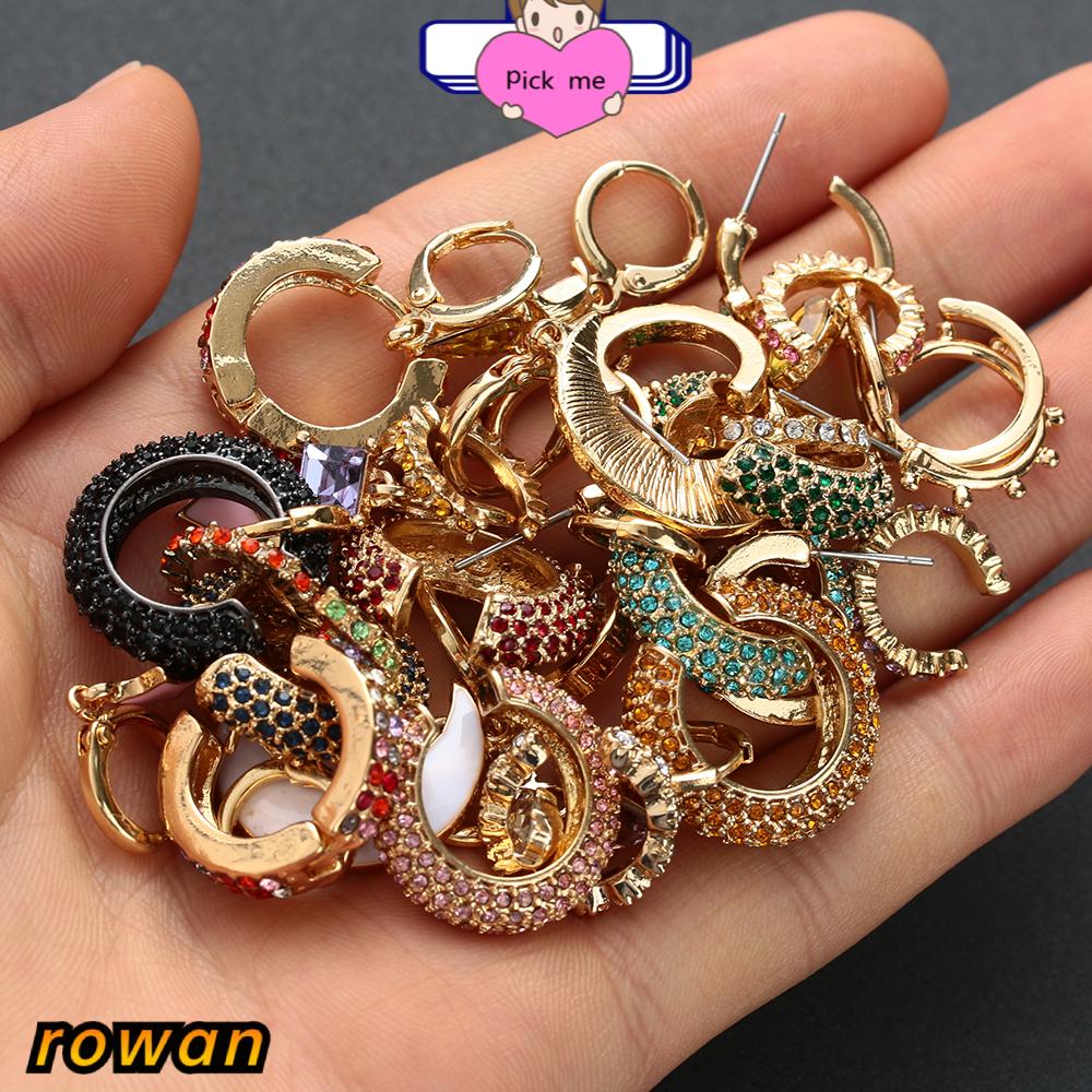 ROW Accessories Cubic Zirconia Ear Cuff Party No Piercing Earrings CZ Cuff Earrings Women Fashion Gift Jewelry No Pierced Rhinestone Dangle