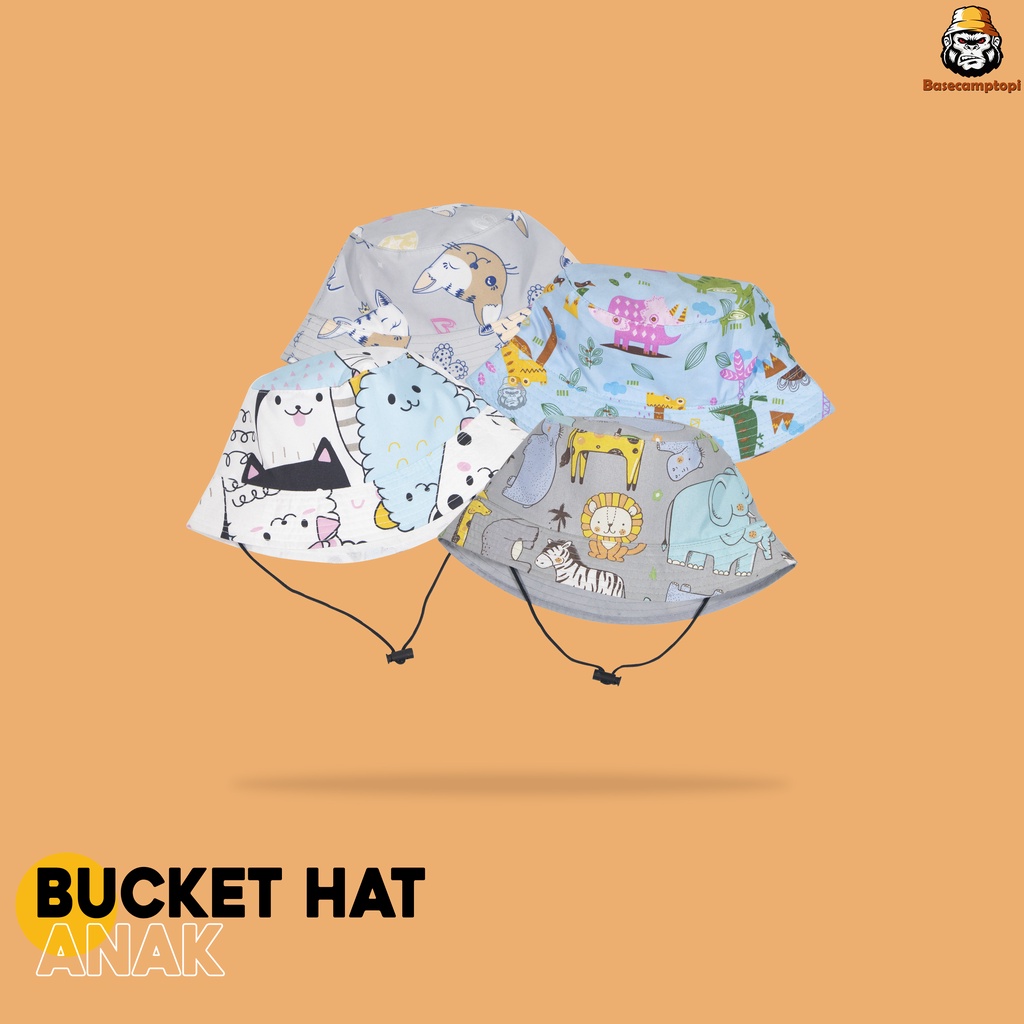 TOPI ANAK BUCKET HAT KIDS TOPI BUCKET ANAK MOTIF