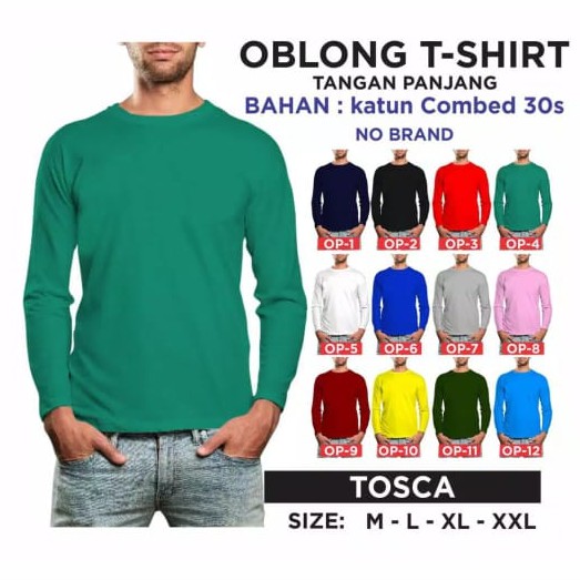 Noveli wear - T shirt kerah bulat kaos polos lengan panjang cotton combed 30s | atasan baju kaos seragam pria dan wanita