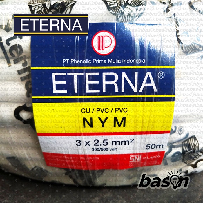 Eterna NYM 3x2.5mm @50m - Kabel Listrik TIDAK DI ECER