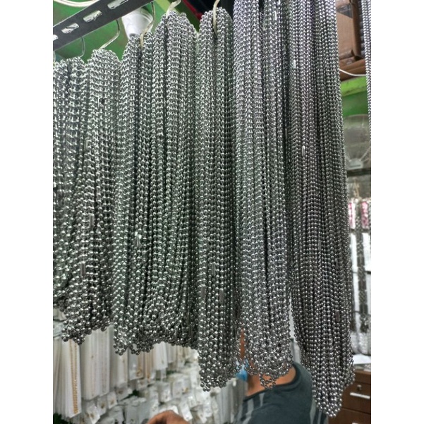 Kalung Pria 75CM Stainless Steel silver putih perak Rantai besar cowok cewek keren cowo 75 CM