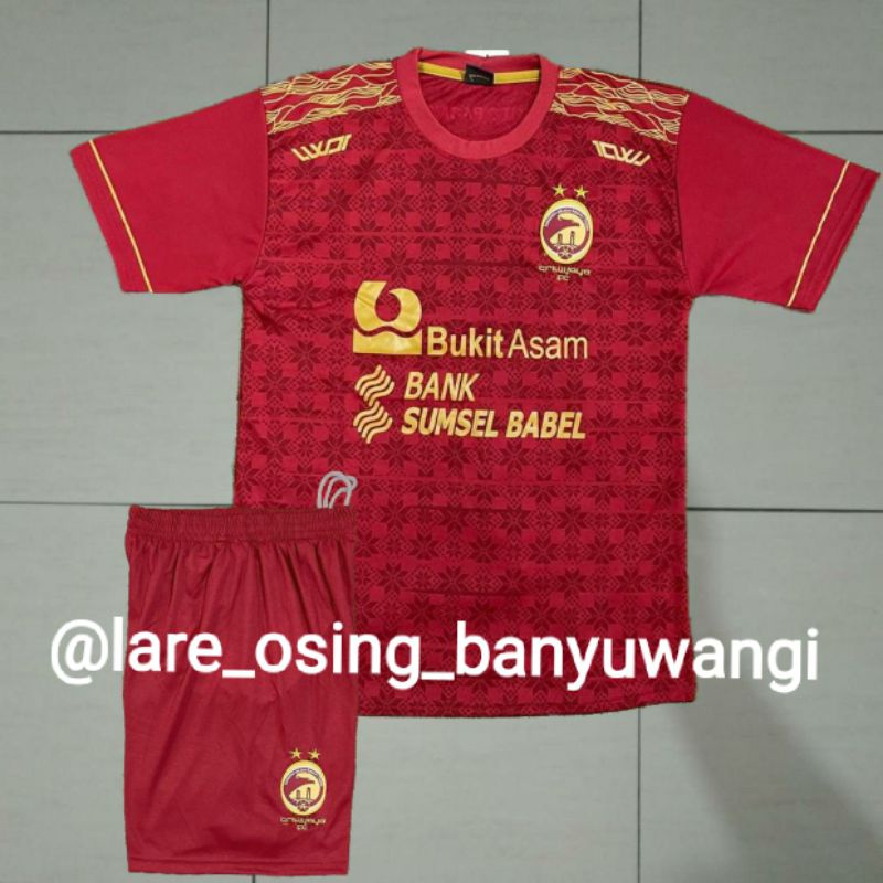 SETELAN DEWASA SRIWIJAYA FC 2021 - 2022 AWAY LIGA 2 MERAH JERSEY CELANA TERBARU LOKAL