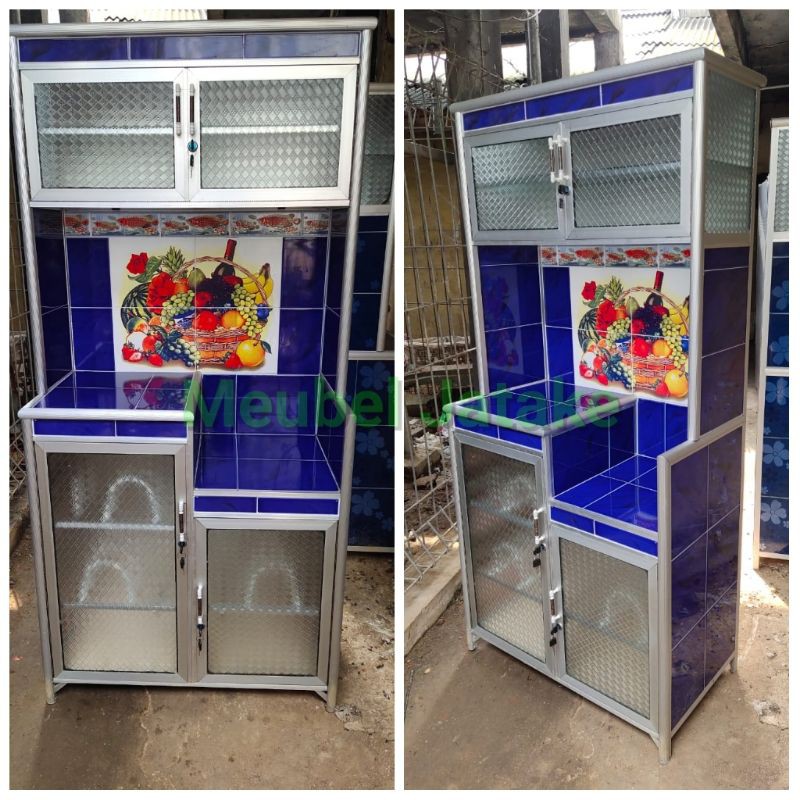 Jual Lemari Rak Piring 2 Pintu Super Almunium Keramik Cantik Murah Indonesia Shopee Indonesia