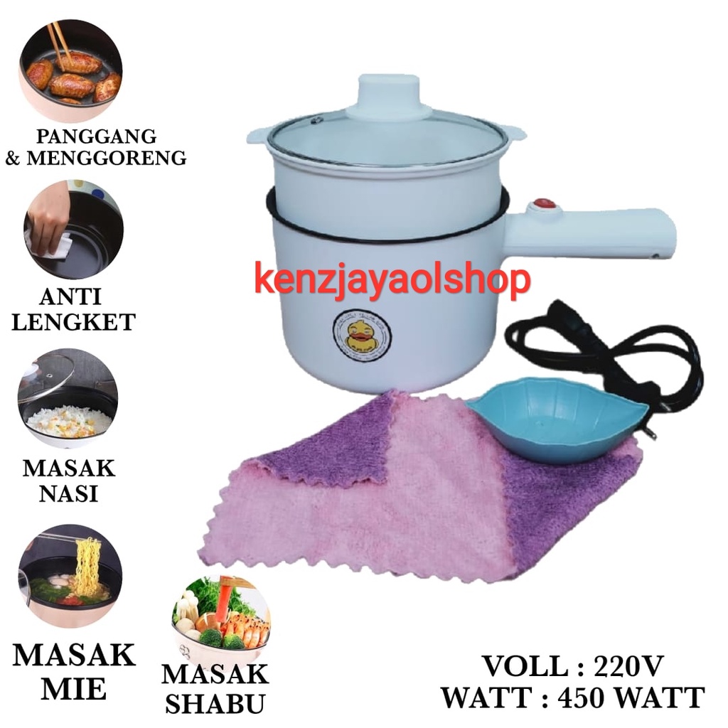 ( KJO ) Panci Eletrik Bebek 1.8 L - Panci Listrik Serbaguna - Teflon Anti Lengket Panci Hotpot