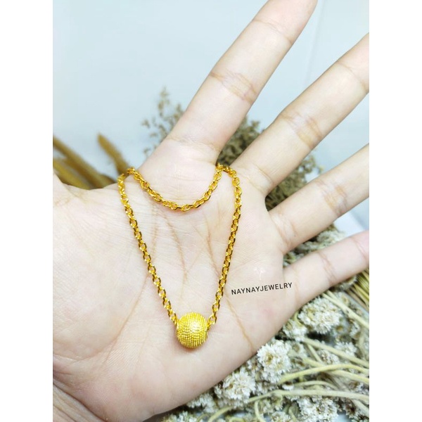 Kalung koin 91 warna 24k / Nuri bulat selubung