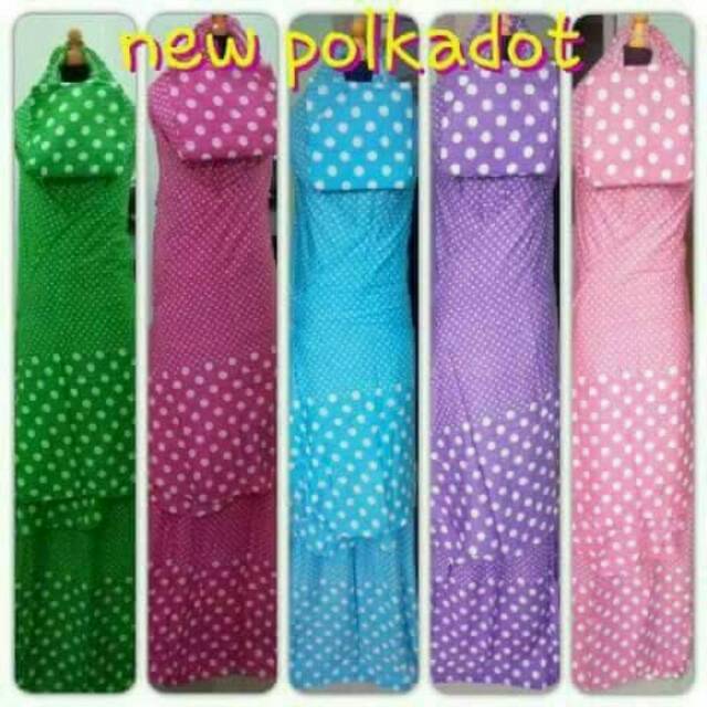 MUKENA KATUN RAYON MOTIF POLKADOT