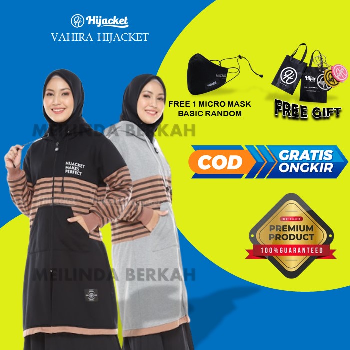 HIJACKET VAHIRA - JAKET HIJABERS HOODIE WANITA / JAKET WANITA MUSLIMAH / JAKET PANJANG PEREMPUAN / J