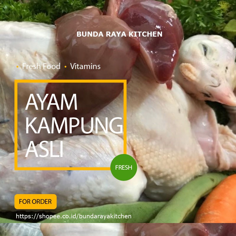 AYAM KAMPUNG SEGAR UKURAN 600-700 GRAM (FROZEN)