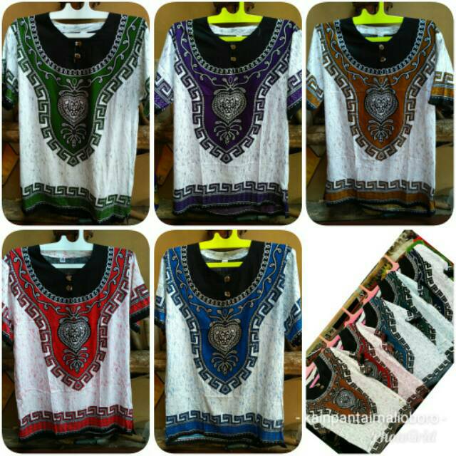 KAOS BARONG  KAOS ETNIK KAOS DASHIKI KAOS JEFRI PUTIH KAOS 