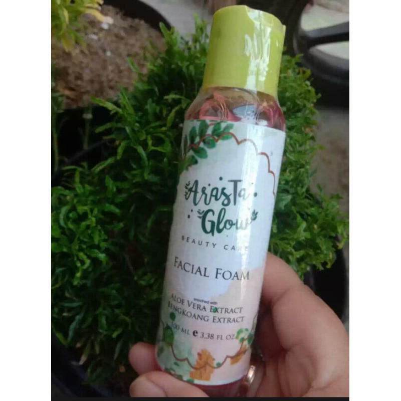 arasta glow facial foam 100%asli