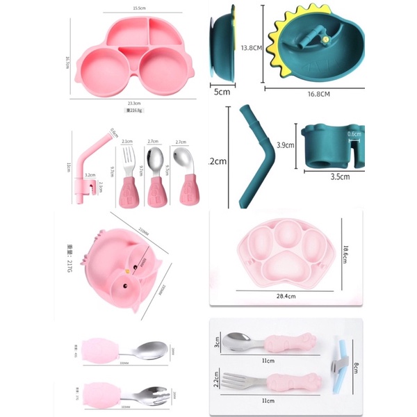 Piring Silikon Anak / Silicone plate / Feeding set