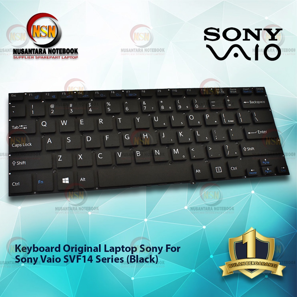 Keyboard Original Laptop Sony Vaio SVE14 Black Series