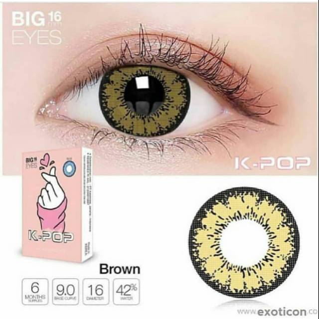 Softlens Kpop Brown Big eyes dia : 16mm