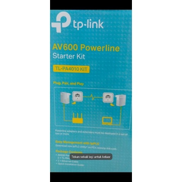 TP LINK AV600 POWERLINE STARTER KIT TL PA4010KIT