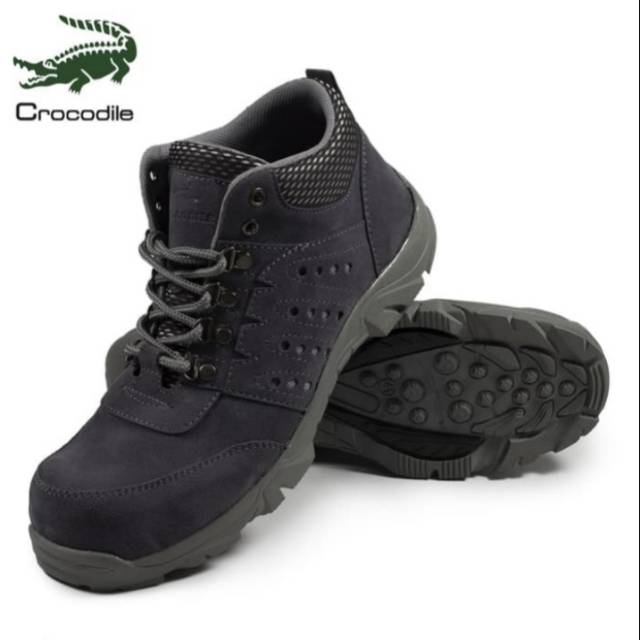 SEPATU PRIA BOOTS CROCODILE SEPATU CROCODILE PREMIUM SEPATU BOOTS PRIA MURAH - ABU