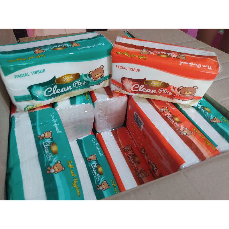 PROMO!! BELI 6 PCS GRATIS ONGKIR/Tissu Nice Facial/Tissue Clean Plus 180 Sheet 2 ply-Clean Plus 180sheet
