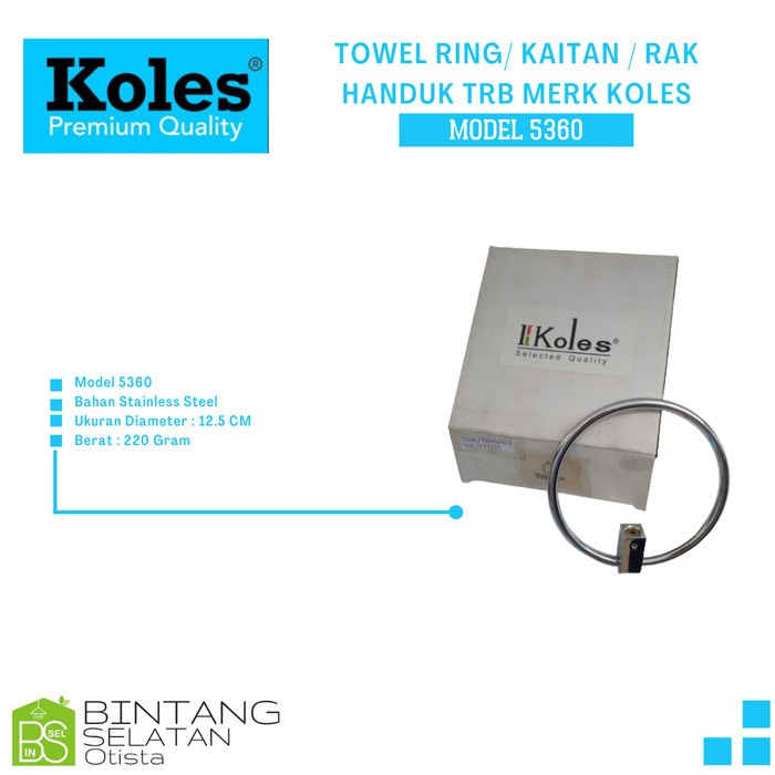 TOWEL RING KOLES  GANTUNGAN HANDUK KECIL RING DINDING KAMAR MANDI