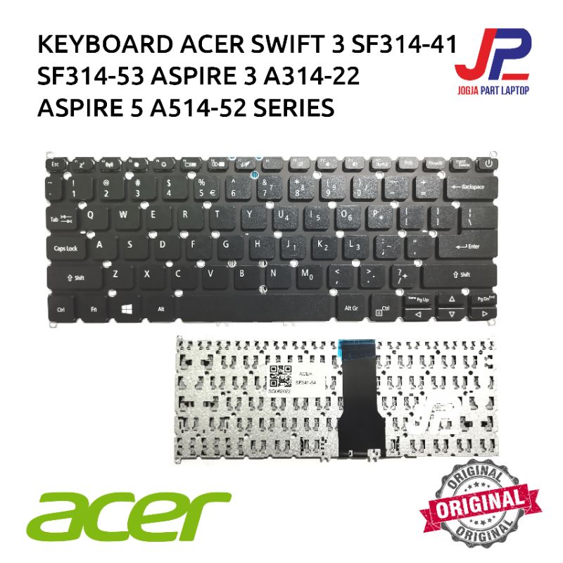 Keyboard Laptop Acer Swift 3 SF314-41 Aspire 3 A314-22 Aspire 5 A514-52 Series