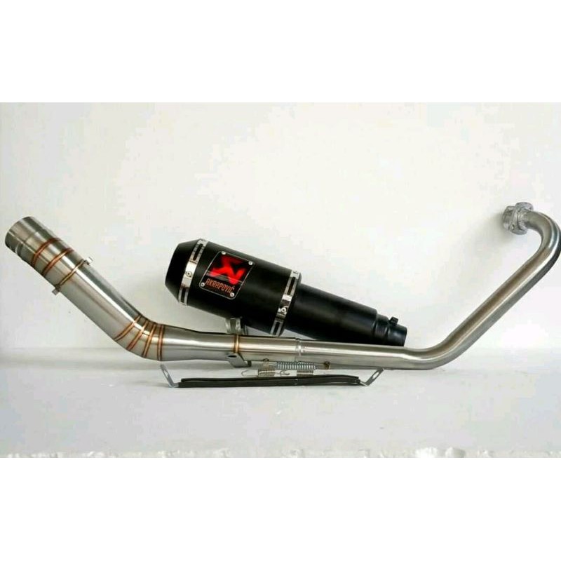 Knalpot Akrapovic hitam/karbon Vixion FU Sonic R15 Cbr Gsx Byson Dll