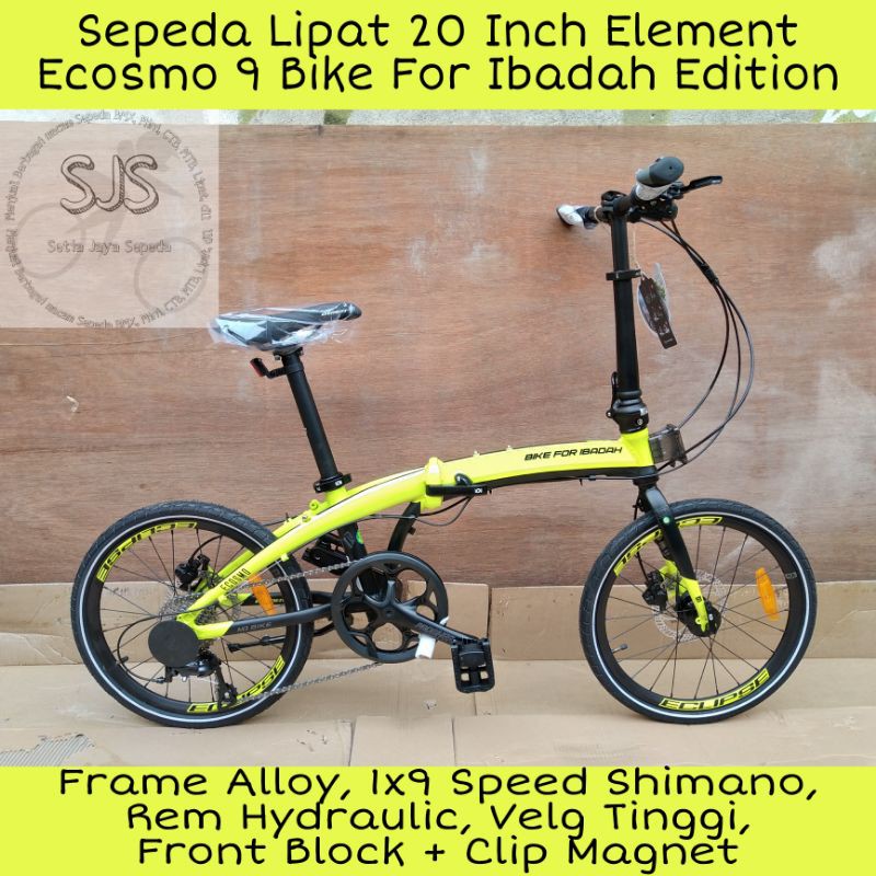 Sepeda Lipat 20 Inch Element Ecosmo 9 Bike For Ibadah Edition NEW Alloy 9 Speed Hydraulic