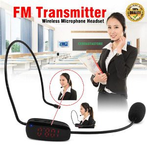 Microphone Headset FM Transmitter Wireless Diskon