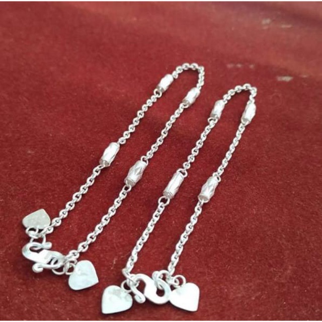 Gelang tangan dewasa mix Medan dan bambu kekinian perak asli