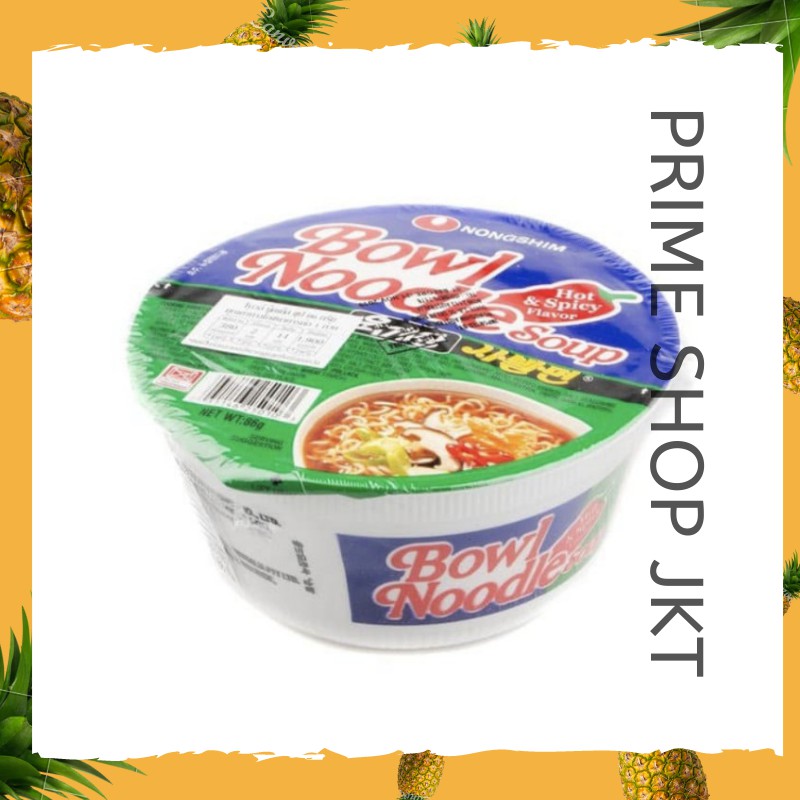 

Nongshim Bowl Noodle Soup KimchiI - Hot and Spicy Soup 86Gr - Mi Instant Rasa Kimchi Cabe Korea