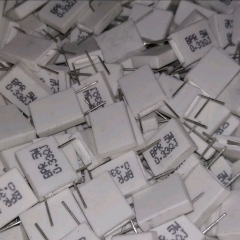 RESISTOR BPR KAPUR NOBLE 5 WATT SEMUA UKURAN NOBEL GEPENG BUILTUP