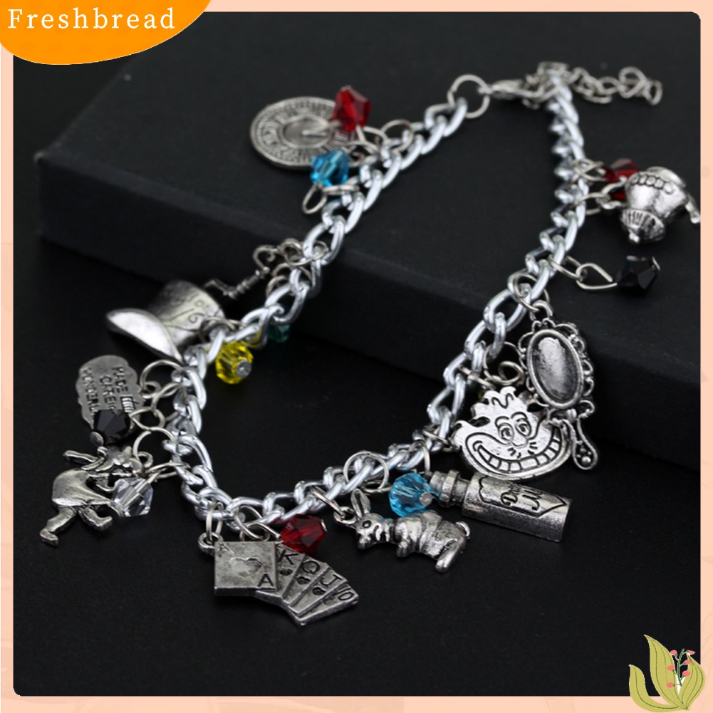 [TERLARIS]Fashion Alice In Wonderland Ca-t Hatter Rabbit Magic Bracelet Bangle Jewelry Gift