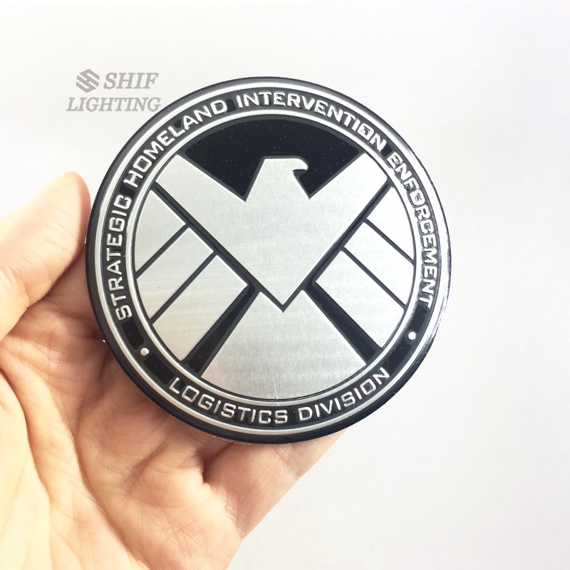 Stiker Emblem Model Avengers Shield s.h.i.e.l.d Logo Bahan Aluminium untuk Mobil