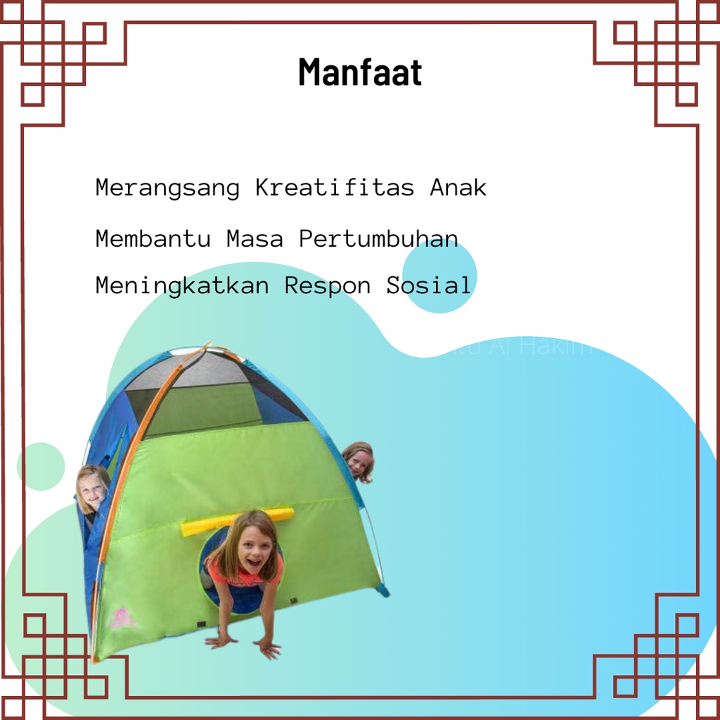 Tenda Anak Karakter Ukuran 140x140 cm | Tenda Mainan Anak Kemah-kemahan | Tenda Camping Anak