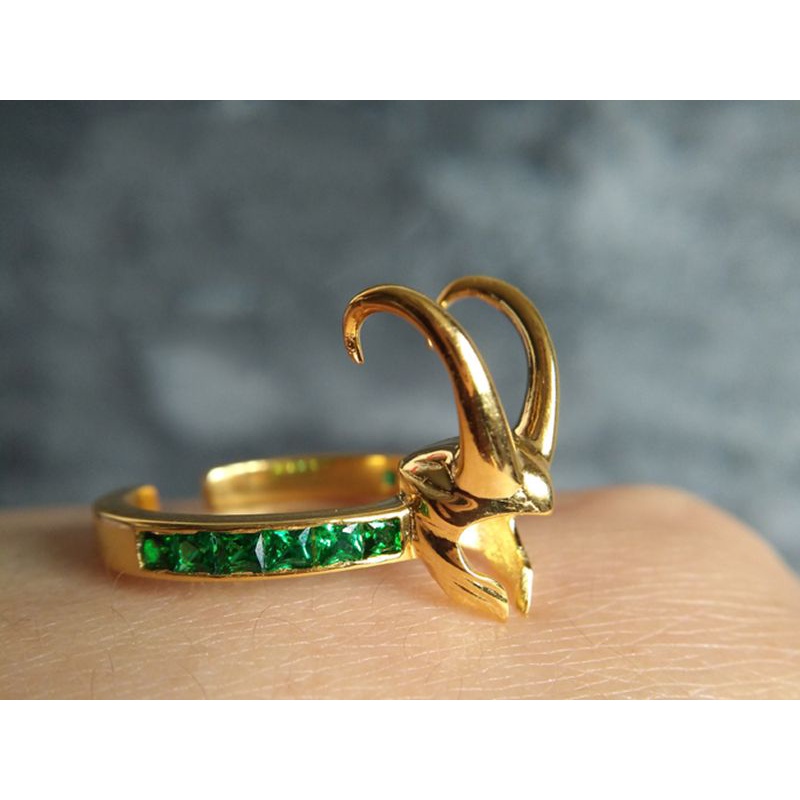 Cincin Model Terbuka Desain Helm Loki Gaya Kasual Untuk Pria