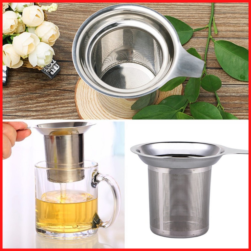 Saringan Teh Kopi Stainless Penyeduh Teh Kopi Stainless Steel TEA Strainer Metal Filter