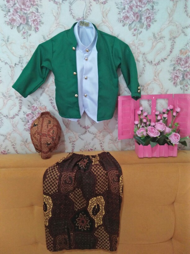 Beskap Ovj Hijau Botol Beskap Anak Beskap Drill Ready Stok