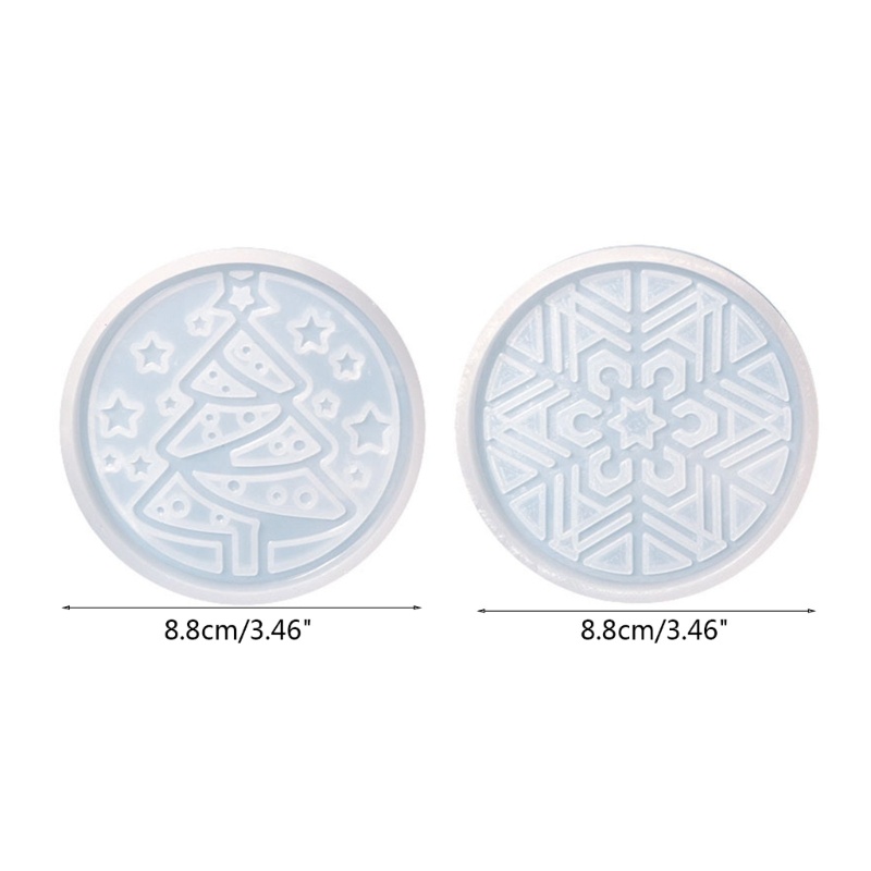Cetakan Resin Epoksi Bahan Silikon Bentuk Pohon Natal Snowflake Untuk Perhiasan