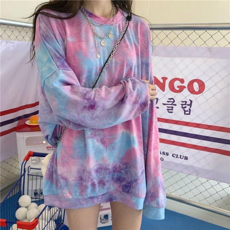 kaos Tshirt Oversize Tie Dye Off Day Original Import Gaya korea untuk pria wanita