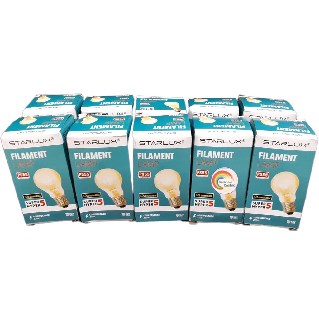 Paket 10 Pcs Starlux Lampu Pijar 5 Watt - Cahaya Kuning