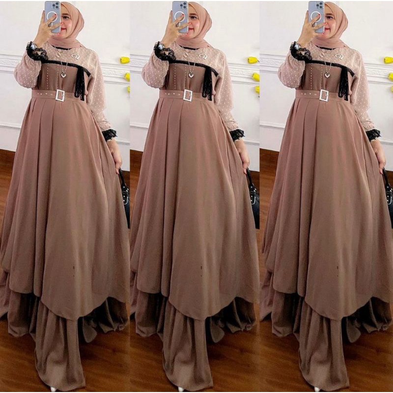 COD || ALISA DRESS || FASHION MUSLIM || GAMIS MURAH