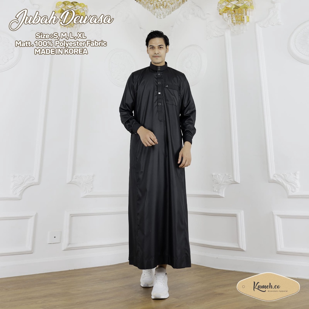 Jubah Pria Dewasa AR RIAZ HITAM