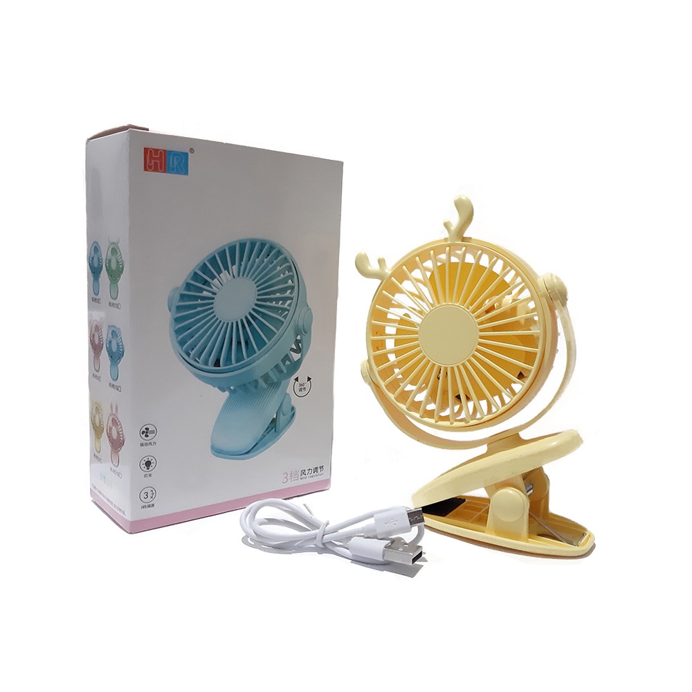 Portable Clip Mini Fan Kipas Rechargeable