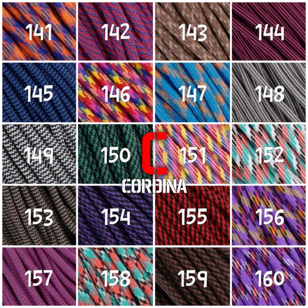 TALI PARACORD  4MM 7 STRAND SURVIVAL BAHAN KERAJINAN GELANG NO 141-160