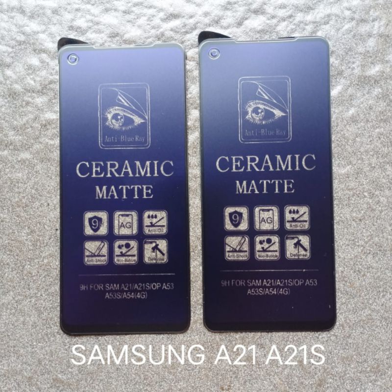 Tempered glass Ceramic Samsung A21 A21S . A03S / M03S . M20 . A01 / M01 . A01 core / M01 Core anti gores kaca screen guard pelindung layar