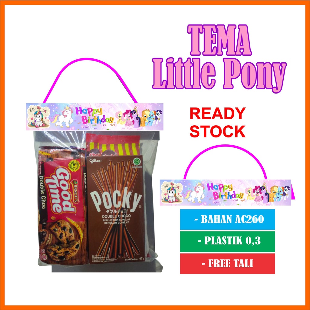 

READY Tas Ultah Label Jajan Snack Plastik Ulang Tahun paket murah meriah plastik