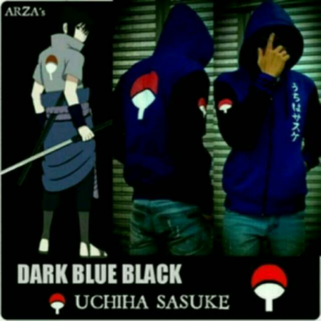 Jaket anime uchiha sasuke blue