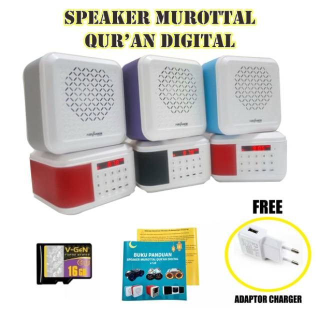 Speaker Al Qur'an Murottal Tp600 16Gb Bluetooth + Adaptor