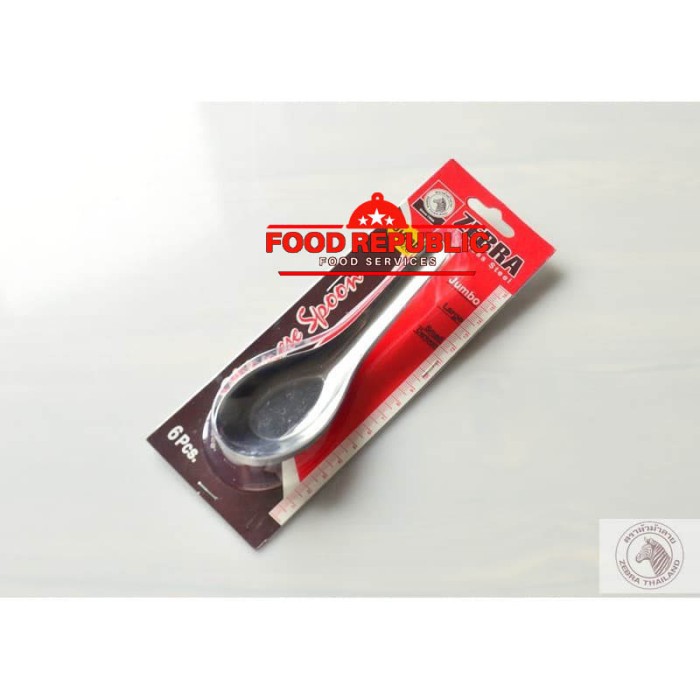 ZEBRA CHINESE SPOON 100001 6 PCS SENDOK BEBEK JUMBO STAINLESS STEEL