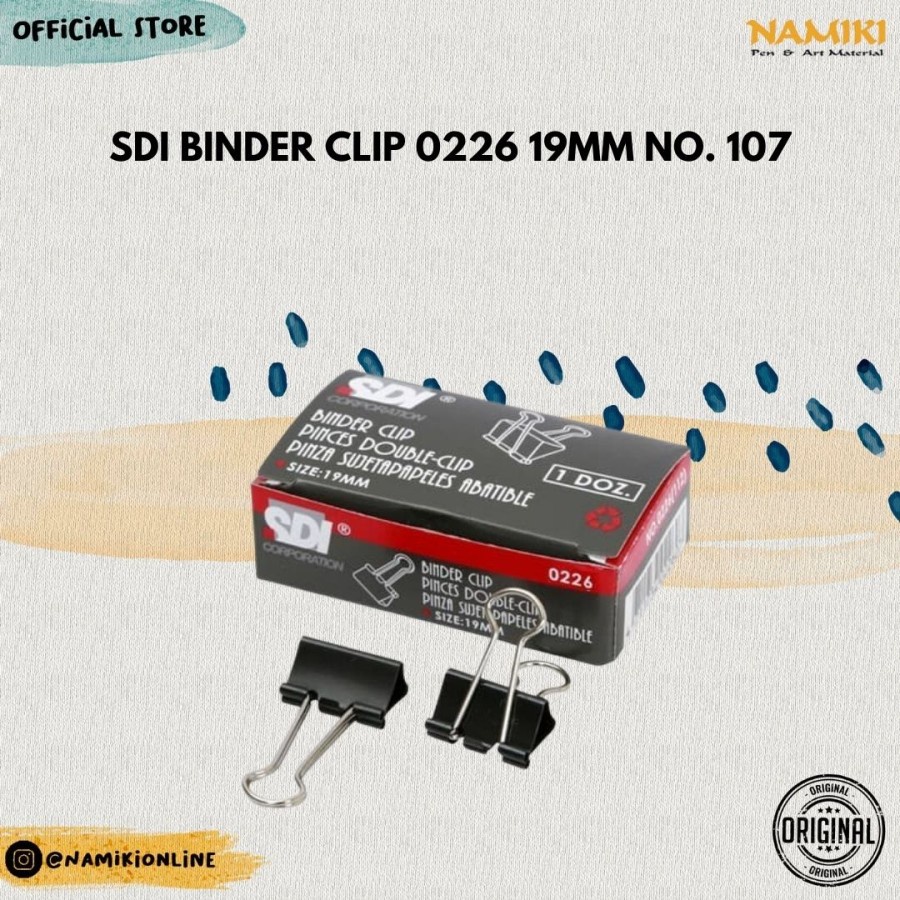 

SDI Binder Clip 0226 19mm No. 107